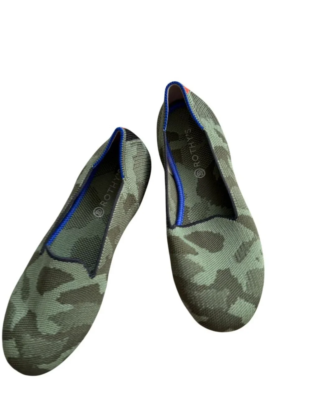 ROTHYS Kids Green Camo Flats Size 4 Shoes